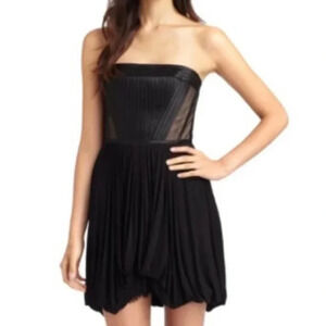 BCBG MaxAzria Reyna Strapless Bustier Corset Lace  Pleated Dress size 6 NWOT